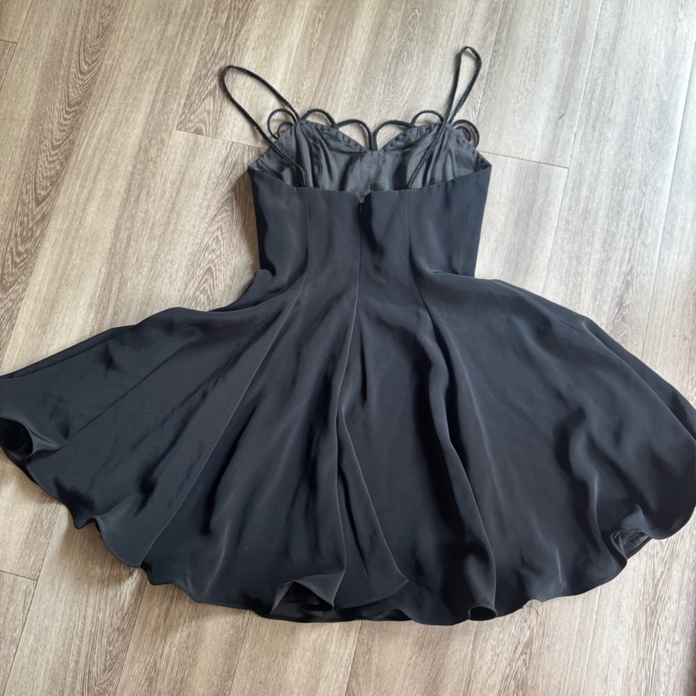 Niteline by Della Roufogali Black Cocktail Prom Dress Embroidered Sz 6 - Picture 12 of 12